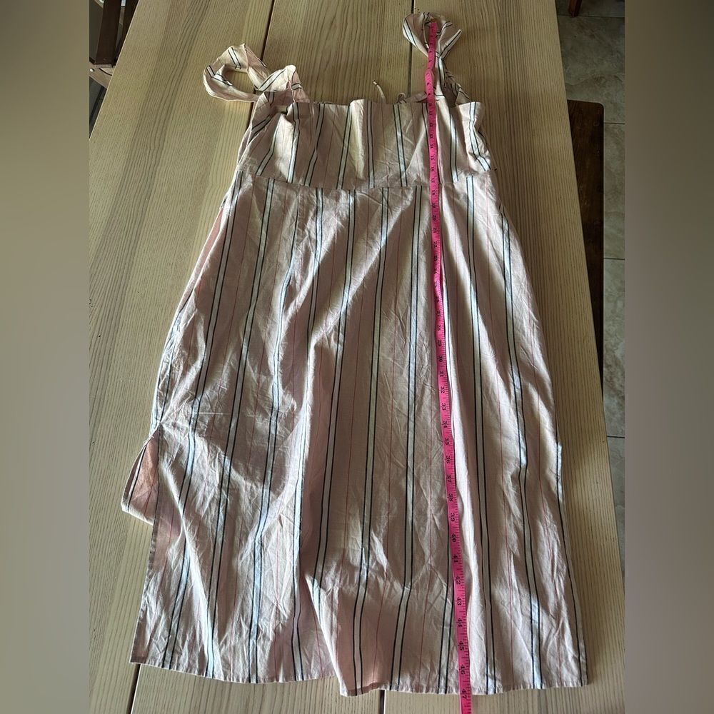 Wayf Verona Cutout Midi Dress in Coral Stripe - XL approximately - Picture 13 of 15